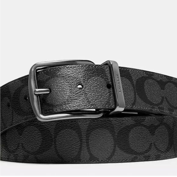 Coach Black Belt Bag with Signature Monogram - Picture 1 of 8
